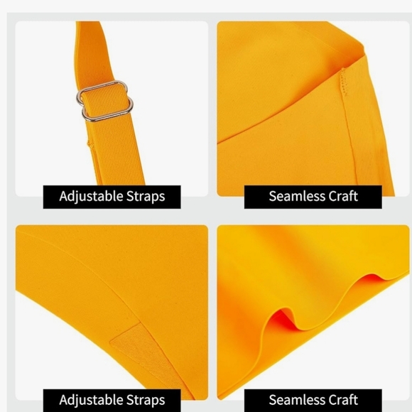 Orange Seamless XL Bra&Thong Panty Set - Picture 2 of 3